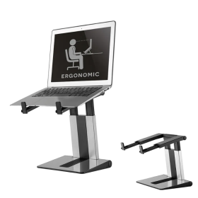 Stand laptop Neomounts NSLS200 pentru display-uri cu diagonale 10"-17", greutate maxima suportata 5kg, tilt culoare argintiu. NE